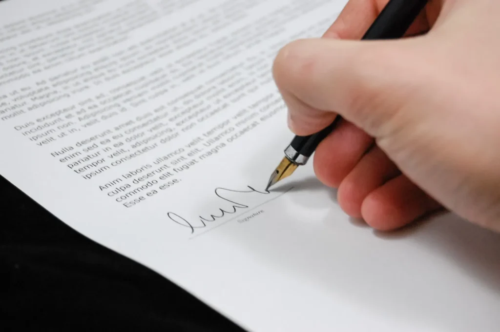 Contract signing